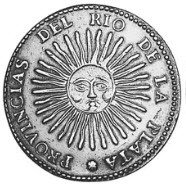 (№1826km21) Монета Объединённые провинции Южной Америки 1826 год 8 Escudos