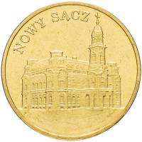 126 Монета Польша 2006 год 2 злотых Новы-Сонч  Латунь  UNC