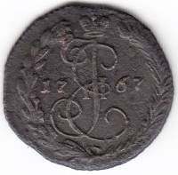 (1767, ЕМ) Монета Россия-Финдяндия 1767 год 1/2 копейки   Деньга Медь  XF
