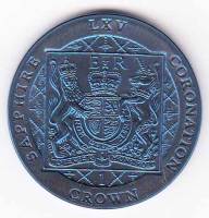 (2020) Монета Фолклендские Острова 2020 год 1 крона "Елизавета II 65 лет коронации"  Титан  UNC