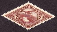(№1937-196) Марка Коста-Рика 1937 год "Самолет над вулканом Апо с", Гашеная