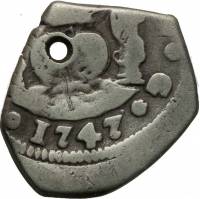 (№1747km10) Монета Гватемала 1747 год 2 Reales (Фернандо VI)
