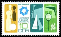 (1973-059) Марка Германия (ГДР) "Кемпинг"    Ярмарка, Лейпциг III Θ