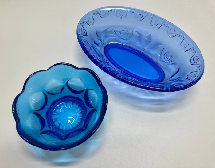 Салатники, конфетницы, стекло, Кобальт, СССР, 2 шт