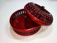 Шкатулка деревянная круглая (сост. отличное)