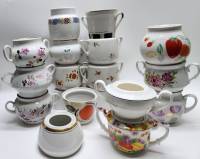 Сахарницы 15 штук фарфор без крышек