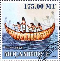 (№2009-3119) Марка Мозамбик 2009 год "Историю см. в разделе транспорт и морской древности", Гашеная