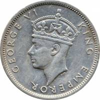 (№1946km23) Монета Маврикий 1946 год frac12; Rupee