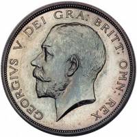 (1911) Монета Великобритания 1911 год 1/2 кроны "Георг V"  Серебро Ag 925  XF