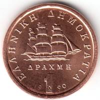 () Монета Греция 1988 год 1  ""   Медь  UNC