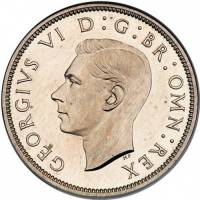 (1947) Монета Великобритания 1947 год 2 шиллинга "Георг VI"  Медь-Никель  UNC