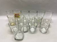 Стаканы стекло 16 шт разной высоты и формы