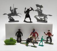 Солдатики индейцы ковбои фигурки набор 9 штук