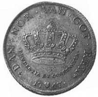 (№1747km560) Монета Дания 1747 год 1 Krone (4 знака)