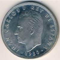 () Монета Испания 1980 год 100  ""   Медь-Никель  UNC