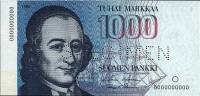 (,) Банкнота Финляндия 1986 год 1 000 марок    UNC