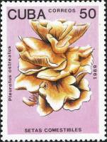 (1989-011) Марка Куба "Вешенки обыкновенные (2)"    Съедобные грибы III O