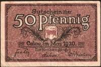 (№1920) Банкнота Германия 1920 год "50 Pfennig"