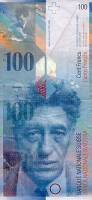 (,) Банкнота Швейцария 1997 год 100 франков "Альберто Джакометти"   UNC
