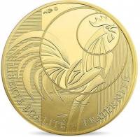 (№2016) Монета Франция 2016 год 250 Euro (Трилогия Петух)