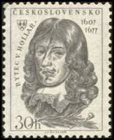 (1953-063) Марка Чехословакия "Вацлав Холлар (Чёрная)"   Чешский график и гравер Вацлав Холлар (1607
