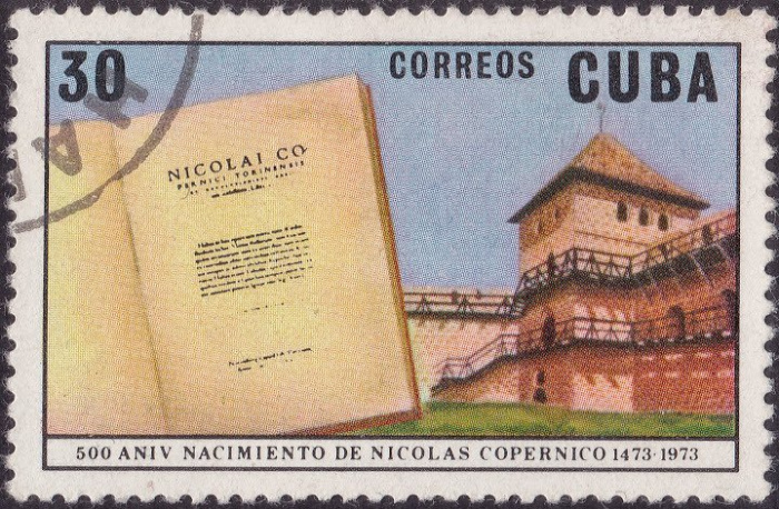 (1973-038) Марка Куба &quot;Башня Фромборк&quot;    500 лет со дня рождения Коперника I Θ