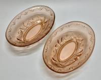 Салатники, цветное рельефное стекло, СССР, 2 шт