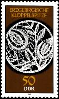 (1988-094) Марка Германия (ГДР) "Кружева 5"    Кружева Эржебирге II Θ