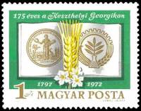 (1972-063) Марка Венгрия "Открытая книга"    175 лет Университету сельского хозяйства Георгикон II Θ