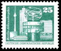 (1975-013) Марка Германия (ГДР) "Телебашня, Берлин"    Достопримечательности ГДР II Θ
