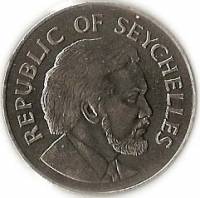 () Монета Сейшельские острова 1977 год 25  ""   Биметалл (Серебро - Ниобиум)  UNC