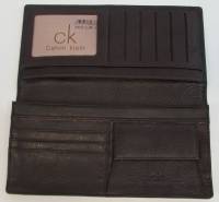 Кошелёк женский "Calvin Klein", Кожзам, 1 отделение с отсеками, Без застежки, Коричневый