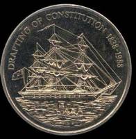 () Монета Остров Питкерн 1988 год 1  ""   Медь-Никель  UNC