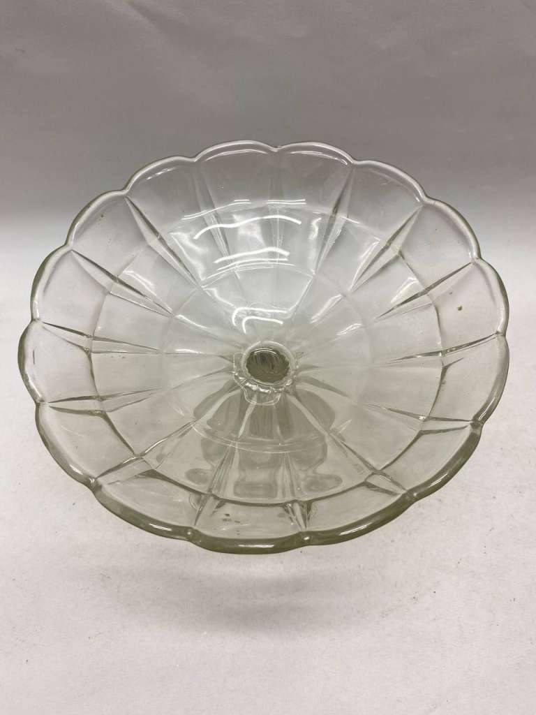 Фруктовница на ножке, стекло, СССР, клеймо