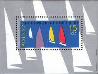 (1965-035) Блок марок Польша "Яхты класса Финн" , III Θ