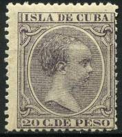 (№69) Марка Куба 1890 год "Король Альфонсо XIII", Негашеная