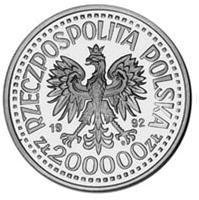 () Монета Польша 1992 год 200000 злотых ""   PROOF