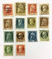 --  Набор марок Бавария 14 шт.  Гашёные , I Θ