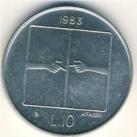 () Монета Сан-Марино 1983 год 10  ""   Алюминий  UNC