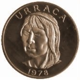  Монета Панама 1978 год 1     Цинк, покрытый медью  UNC