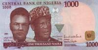 (2010) Банкнота Нигерия 2010 год 1 000 найра "Али Маи-Борну и Клемент Изонга" Бумага  UNC