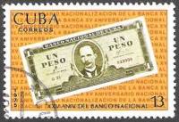 (1975-062) Марка Куба "1 песо 1961 г"    25 лет Национальному банку III Θ