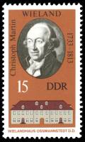 (1973-043) Марка Германия (ГДР) "Кристоф Мартин Виланд"    Личности, Веймар III Θ