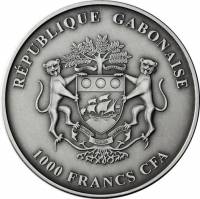 (№2012) Монета Габон 2012 год 1,000 CFA Francs (Слон)