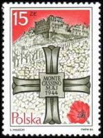 (1984-022) Марка Польша "Крест"    40-я годовщина битвы при Монте-Кассино III Θ