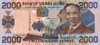  Банкнота Сьерра-Леоне 01.02.2002 год 2 000     UNC