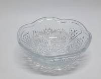 Салатник, хрусталь, высота - 4.5 см., д - 16.5 см., СССР (сост. на фото)
