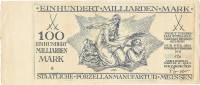 (№1923) Банкнота Германия 1923 год "100,000,000,000 Mark"