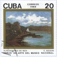 (1989-087) Марка Куба "Окраина Ниццы"    Музей в Гаване III Θ