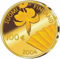 (№2004km117) Монета Финляндия 2004 год 100 Euro